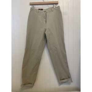 Straight leg tan pants